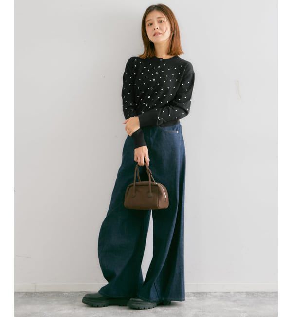 U by SPICK&SPAN「ビジューニットカーデ」|カーディガン|