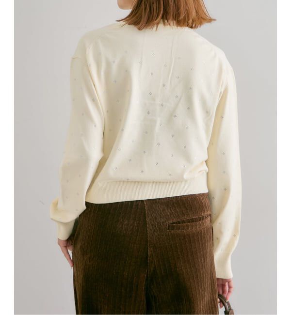 U by SPICK&SPAN「ビジューニットカーデ」|カーディガン|