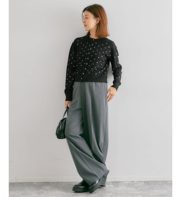 U by SPICK&SPAN「ビジューニットカーデ」|カーディガン|