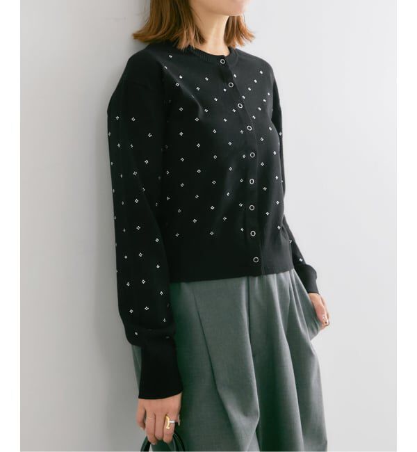 U by SPICK&SPAN「ビジューニットカーデ」|カーディガン|