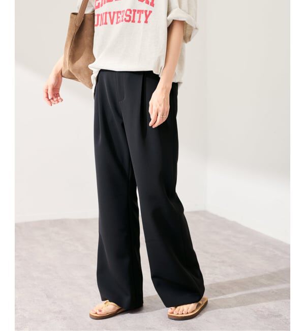 FRAMeWORK「ライトダブルクロスイージースラックス」|スラックス|