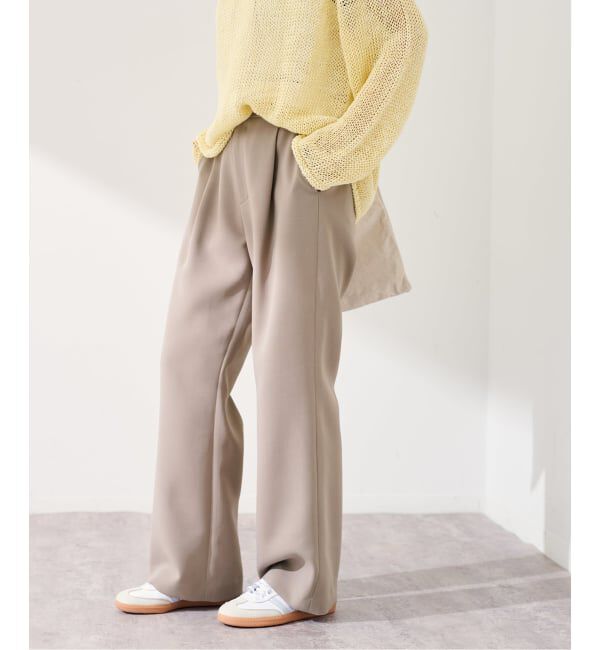 FRAMeWORK「ライトダブルクロスイージースラックス」|スラックス|ベージュ