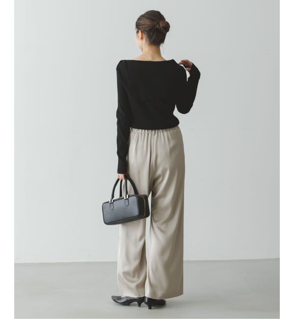 NOBLE「《WEB限定追加予約》ショルダーボタンタイトリブニット」|ニット・セーター|