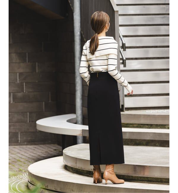 NOBLE「《WEB限定追加予約》ショルダーボタンタイトリブニット」|ニット・セーター|