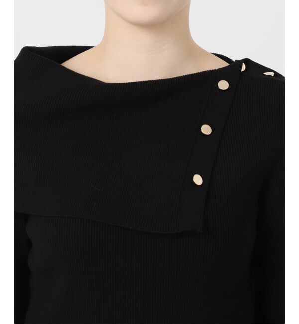 NOBLE「《WEB限定追加予約》ショルダーボタンタイトリブニット」|ニット・セーター|