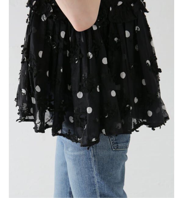 Spick and Span「《追加予約》crinkle crinkle crinkle 別注3D embroidery dot camisole*」|キャミソール|