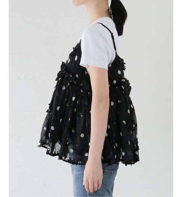 Spick and Span「《追加予約》crinkle crinkle crinkle 別注3D embroidery dot camisole*」|キャミソール|