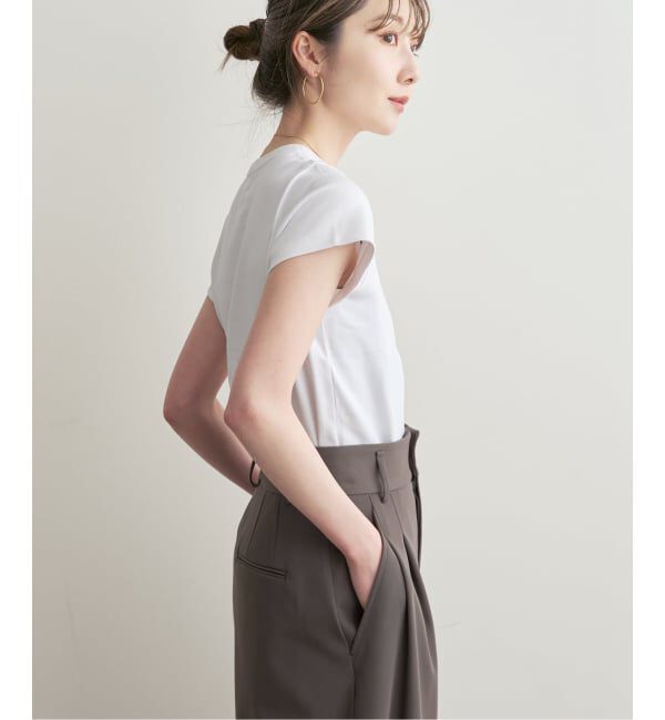 NOBLE「《追加予約・WEB限定カラー》スビンコットンスムースコンパクトTシャツ」|Tシャツ・カットソー|