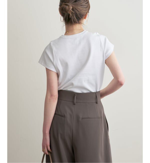 NOBLE「《追加予約・WEB限定カラー》スビンコットンスムースコンパクトTシャツ」|Tシャツ・カットソー|