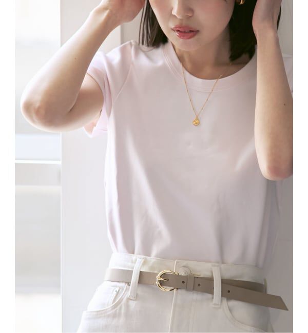 NOBLE「《追加予約・WEB限定カラー》スビンコットンスムースコンパクトTシャツ」|Tシャツ・カットソー|