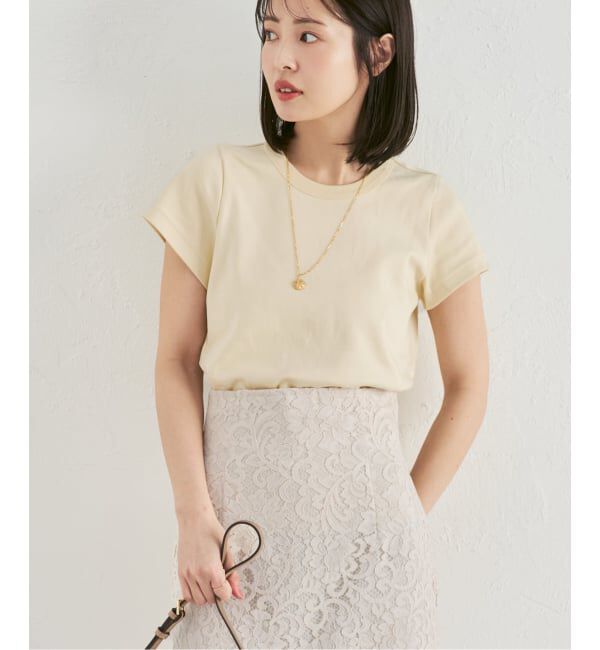 NOBLE「《追加予約・WEB限定カラー》スビンコットンスムースコンパクトTシャツ」|Tシャツ・カットソー|