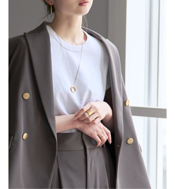 NOBLE「《追加予約・WEB限定カラー》スビンコットンスムースコンパクトTシャツ」|Tシャツ・カットソー|ホワイト