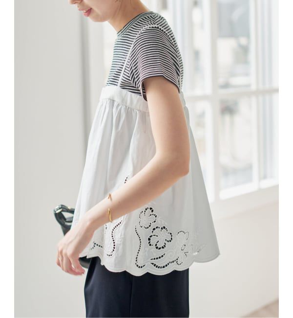 Spick and Span「《予約》カットワークエンブロイダリーキャミソール」|キャミソール|