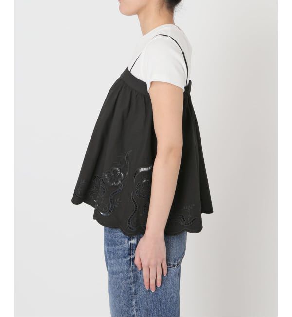 Spick and Span「《予約》カットワークエンブロイダリーキャミソール」|キャミソール|