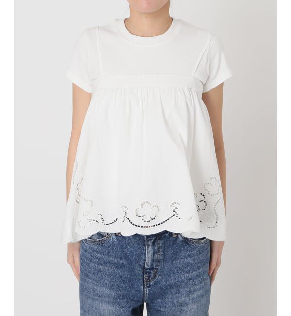 Spick and Span「《予約》カットワークエンブロイダリーキャミソール」|キャミソール|