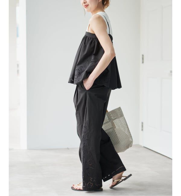 Spick and Span「《予約》カットワークエンブロイダリーキャミソール」|キャミソール|