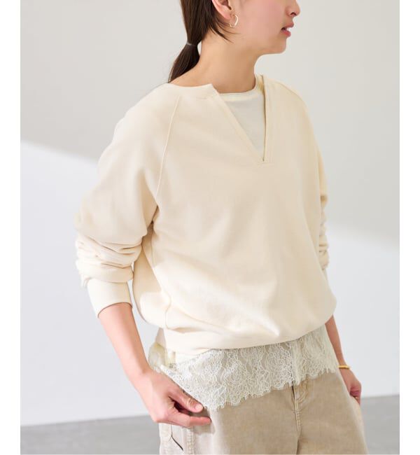 FRAMeWORK「レース*テレコカットソー」|Tシャツ・カットソー|