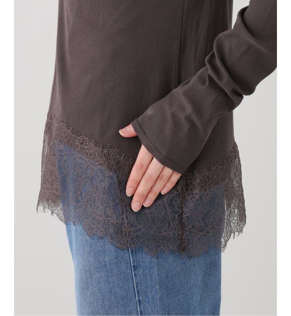 FRAMeWORK「レース*テレコカットソー」|Tシャツ・カットソー|