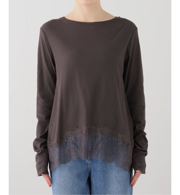 FRAMeWORK「レース*テレコカットソー」|Tシャツ・カットソー|