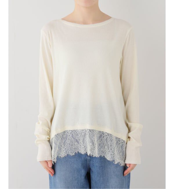 FRAMeWORK「レース*テレコカットソー」|Tシャツ・カットソー|