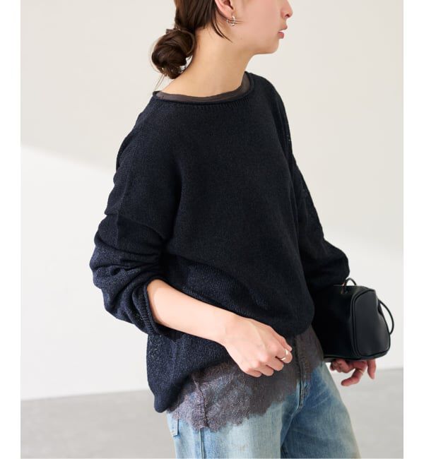 FRAMeWORK「レース*テレコカットソー」|Tシャツ・カットソー|