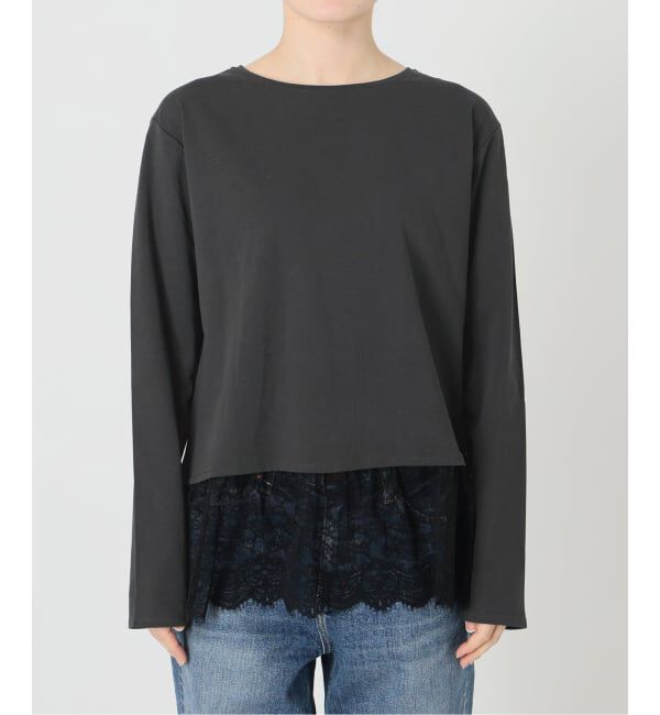 Spick and Span「《予約》レースドッキングレイヤードプルオーバー」|Tシャツ・カットソー|
