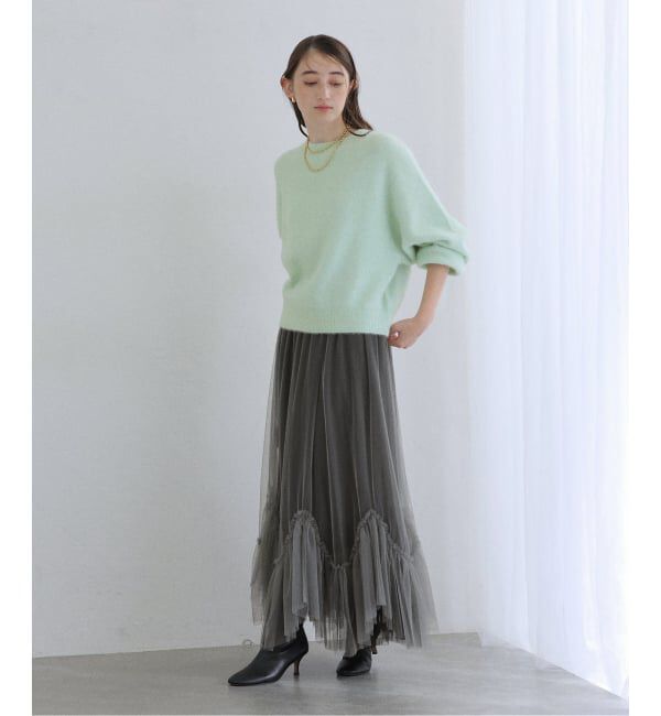  「【洗える】ランダムヘム2WAYチュールスカート」|スカート|
