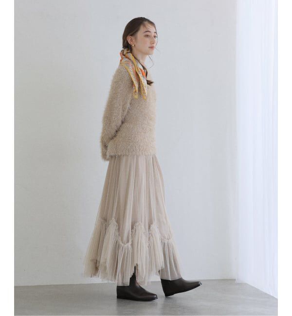  「【洗える】ランダムヘム2WAYチュールスカート」|スカート|