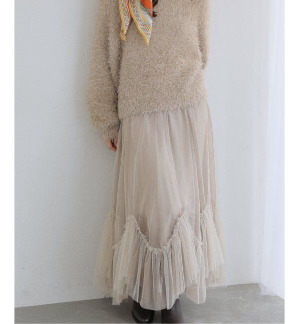  「【洗える】ランダムヘム2WAYチュールスカート」|スカート|