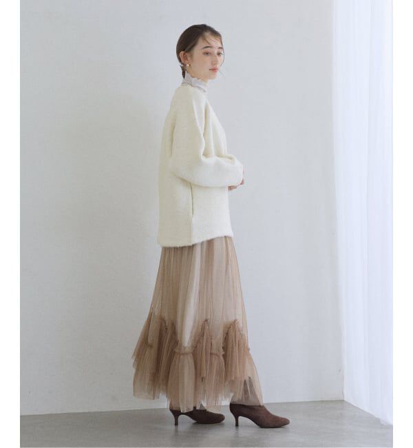  「【洗える】ランダムヘム2WAYチュールスカート」|スカート|