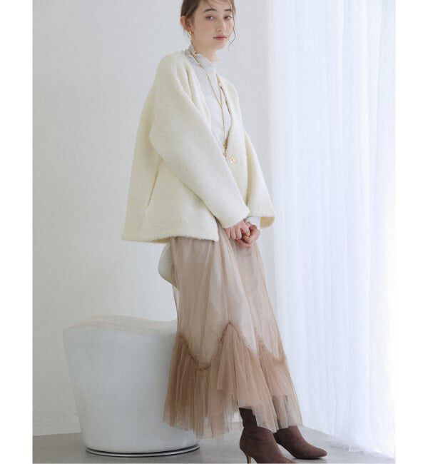  「【洗える】ランダムヘム2WAYチュールスカート」|スカート|