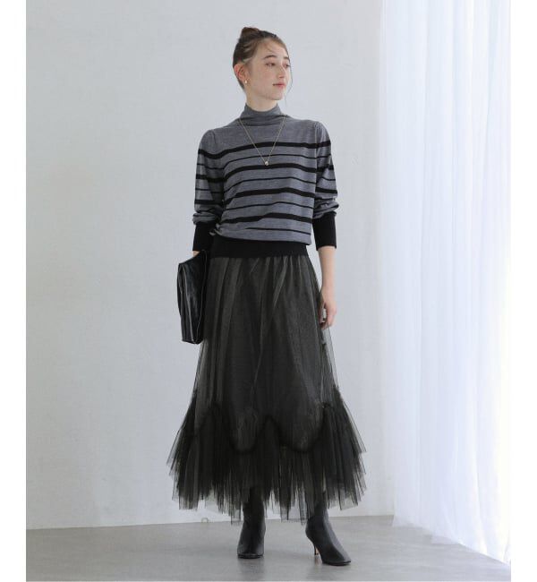  「【洗える】ランダムヘム2WAYチュールスカート」|スカート|