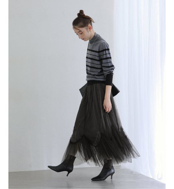  「【洗える】ランダムヘム2WAYチュールスカート」|スカート|