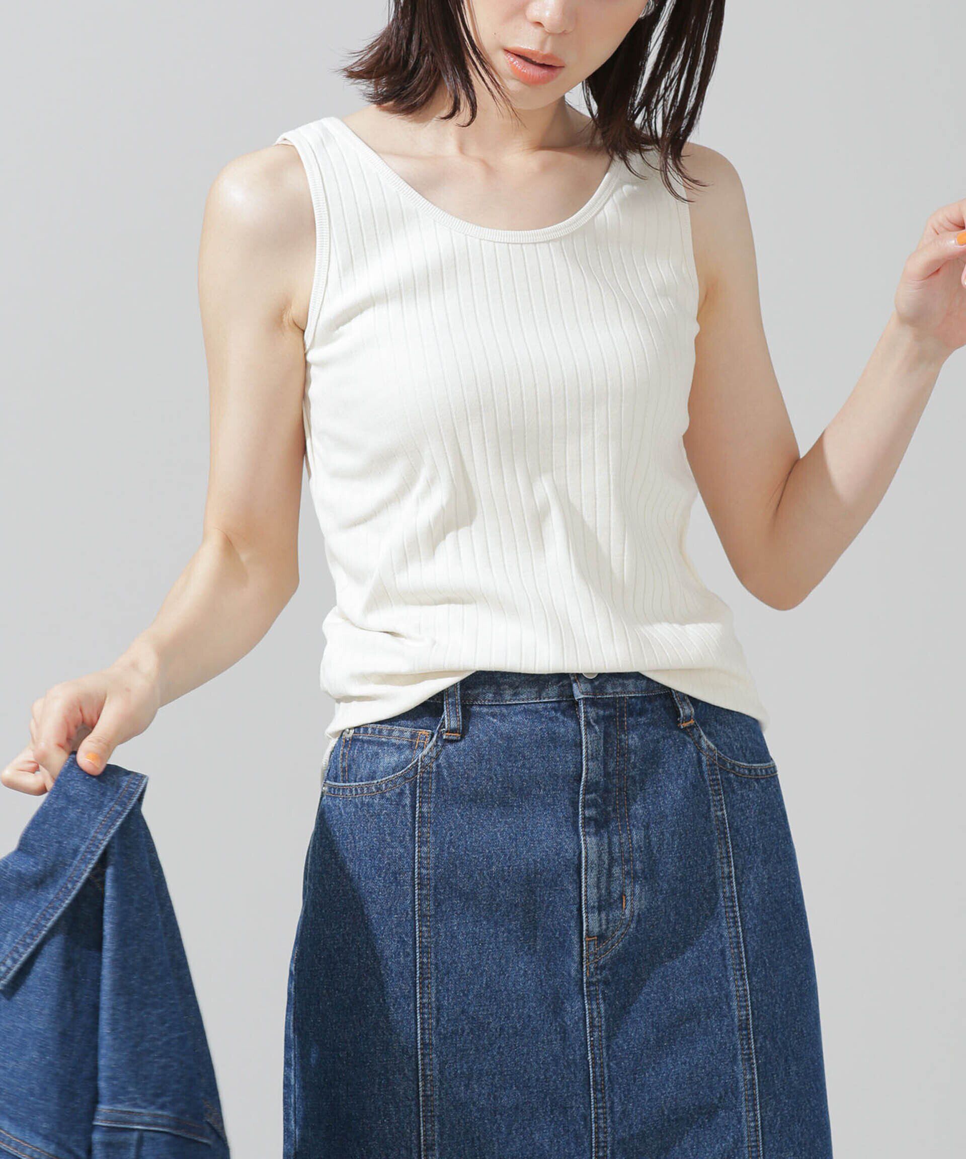 nano･universe「LB.03/Anti Soaked 汗染み防止 リブタンクトップ」|Tシャツ・カットソー|