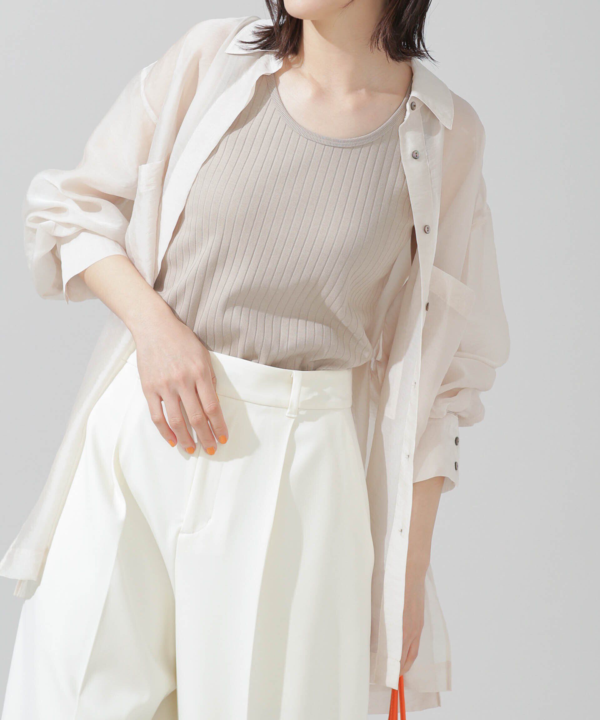 nano･universe「LB.03/Anti Soaked 汗染み防止 リブタンクトップ」|Tシャツ・カットソー|