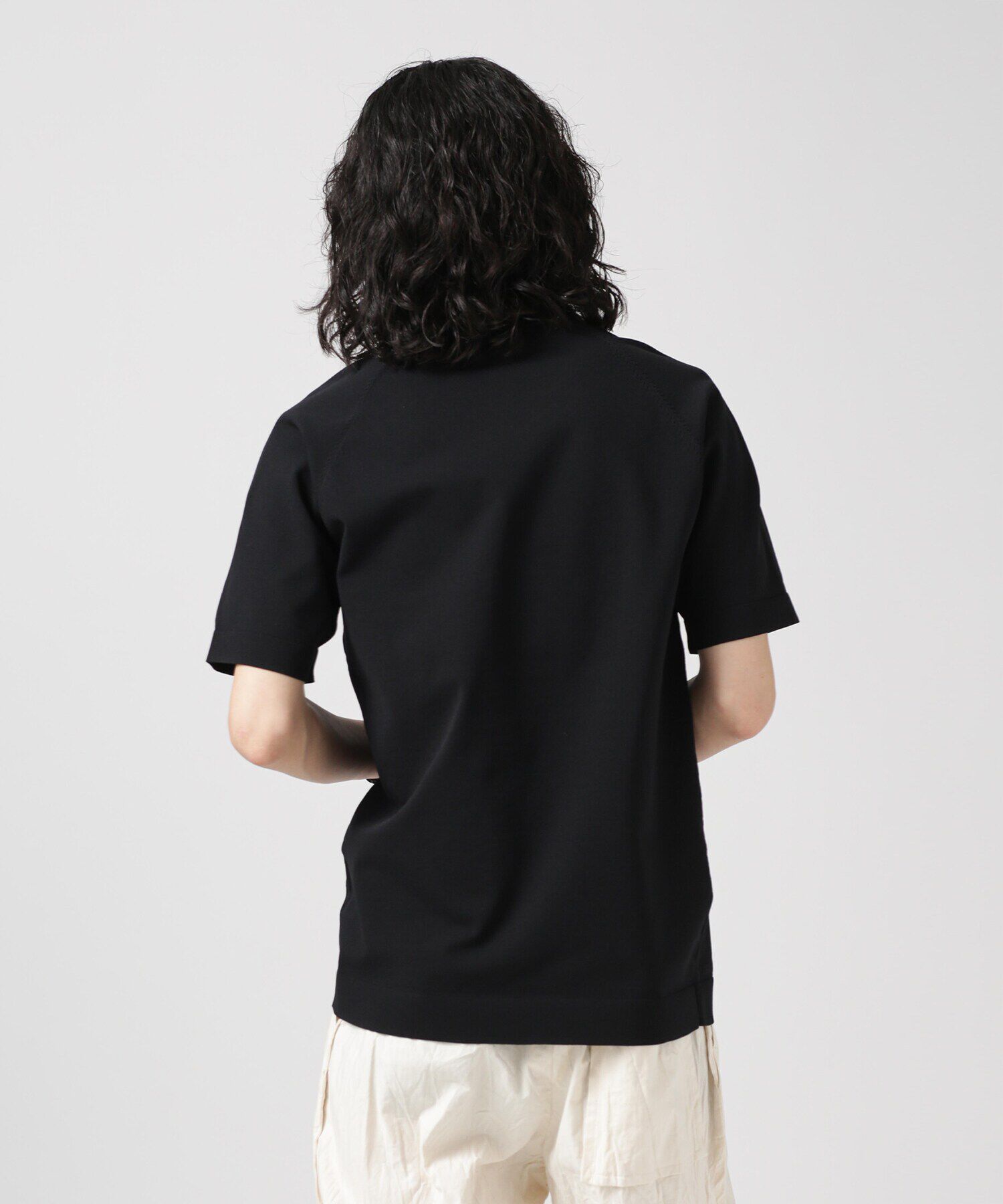 nano･universe「LB.03/SOLOTEXマルチファンクションクルーネックニット/半袖」|ニット・セーター|