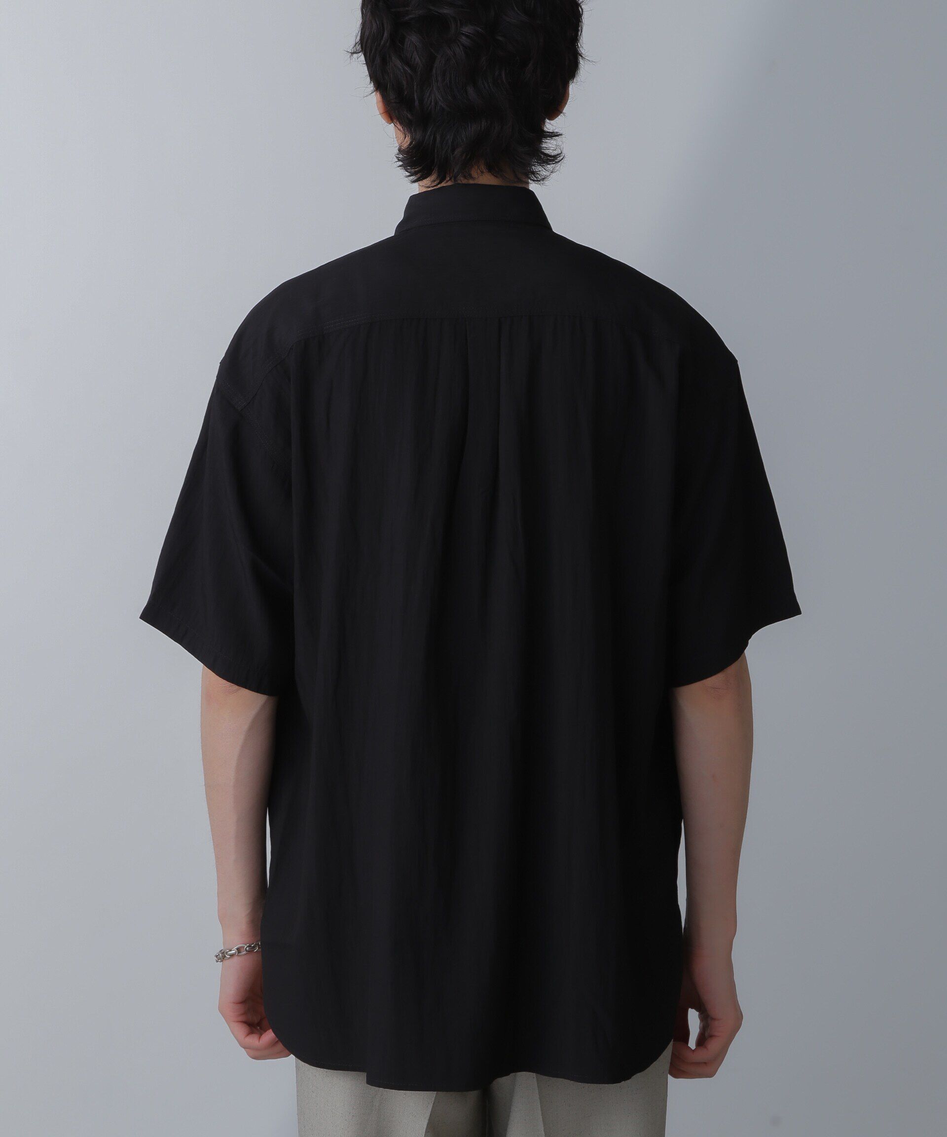 nano･universe「ナイロンレーヨンリラックスシャツ 半袖」|シャツ・ブラウス|