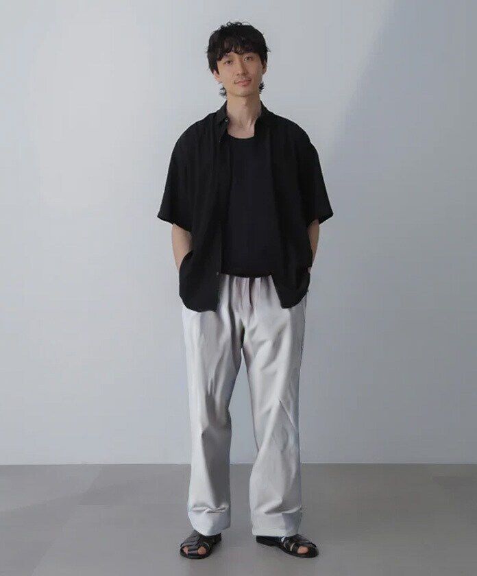 nano･universe「ナイロンレーヨンリラックスシャツ 半袖」|シャツ・ブラウス|