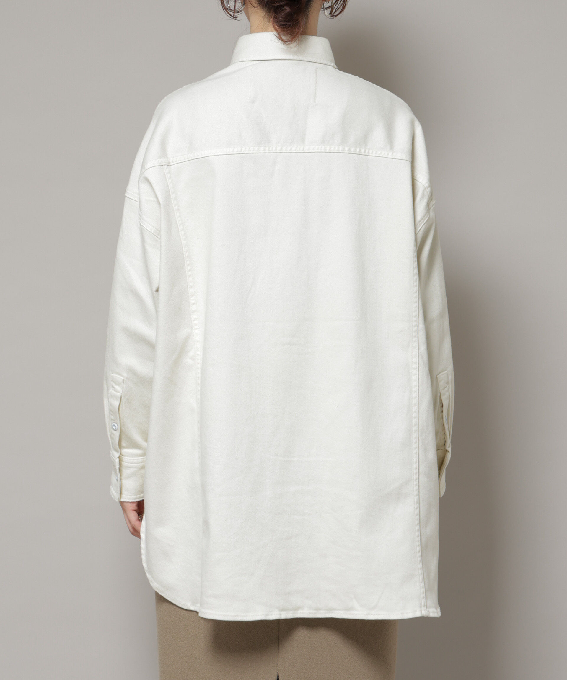 nano･universe「Healthy DENIM/Almond ビッグシャツ」|シャツ・ブラウス|