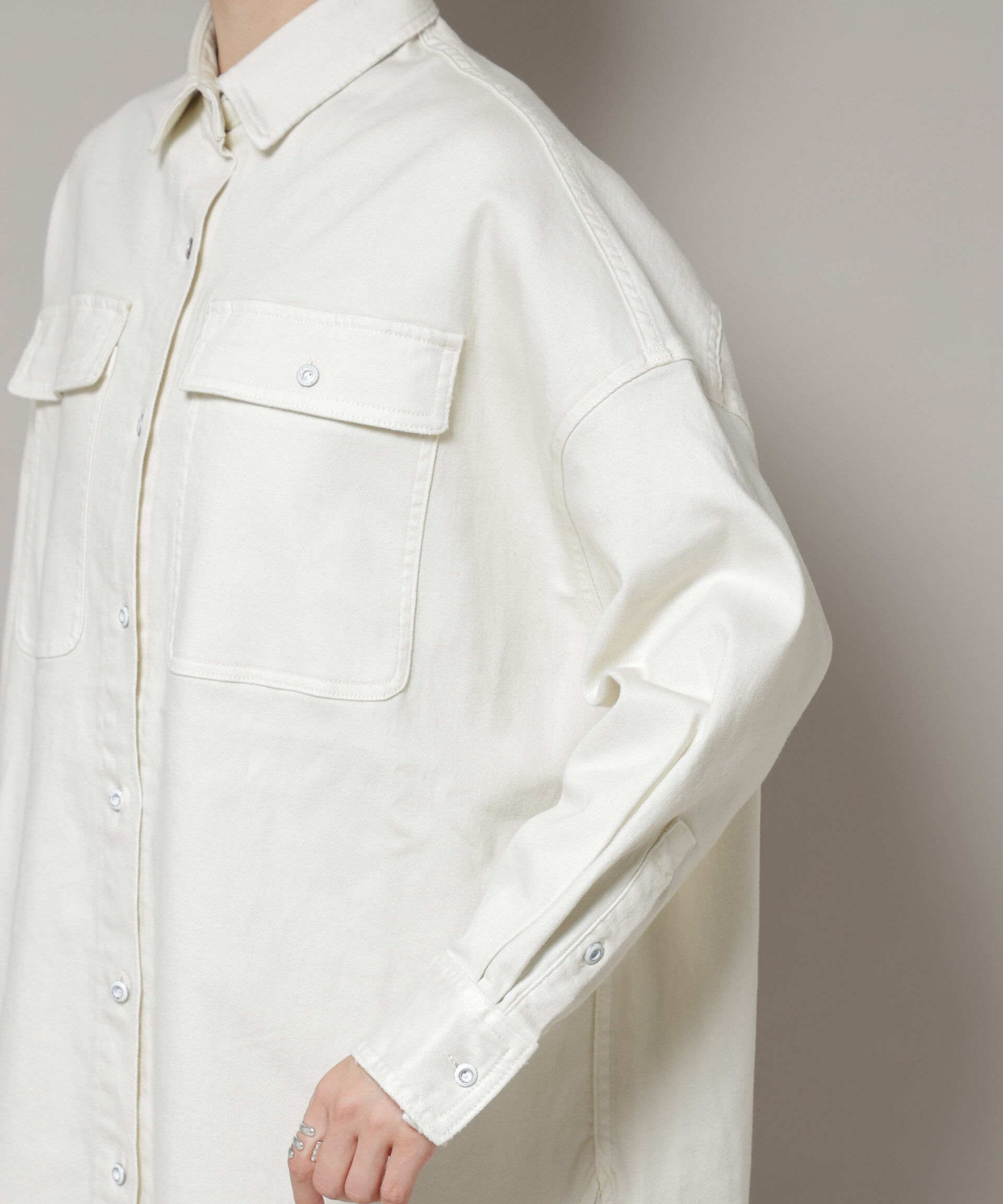 nano･universe「Healthy DENIM/Almond ビッグシャツ」|シャツ・ブラウス|