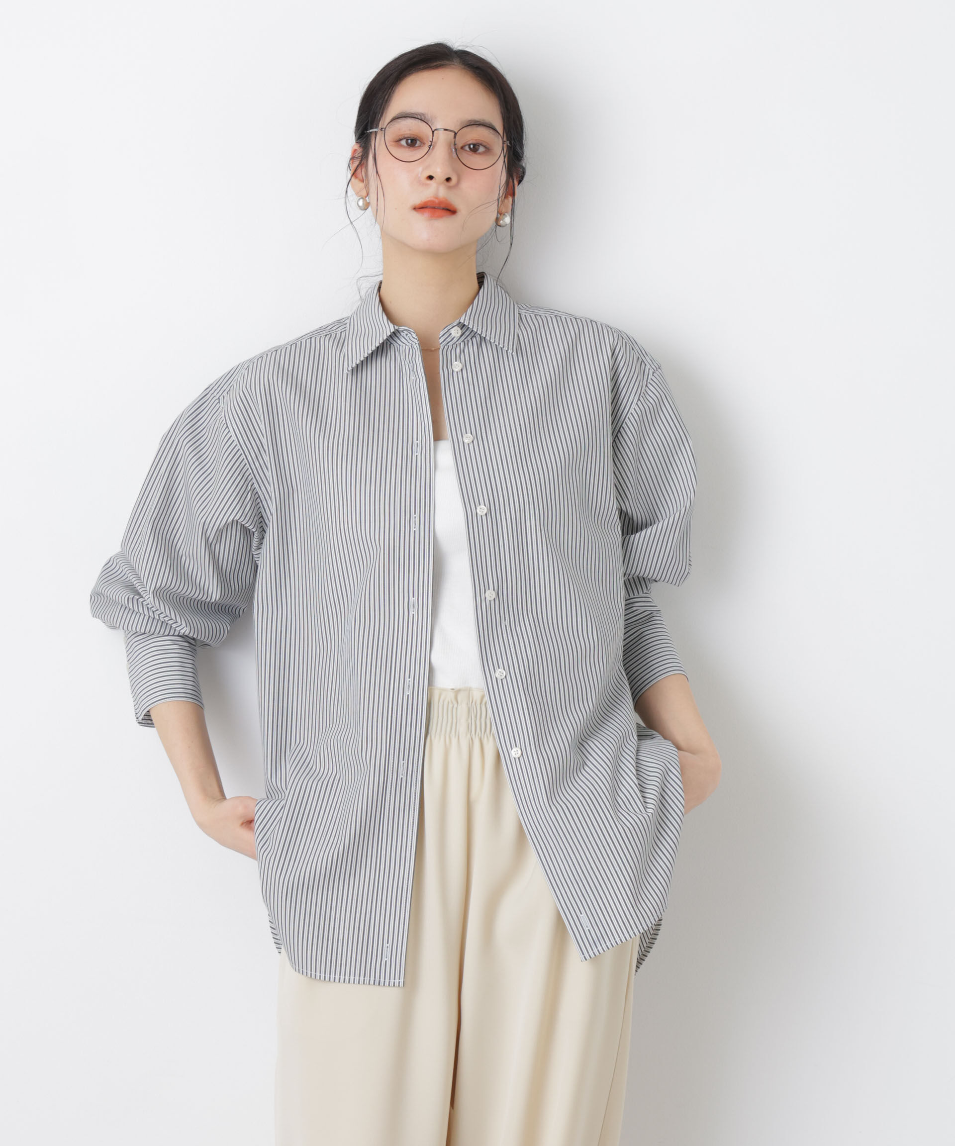 nano･universe「2wayオーバーシャツ」|シャツ・ブラウス|