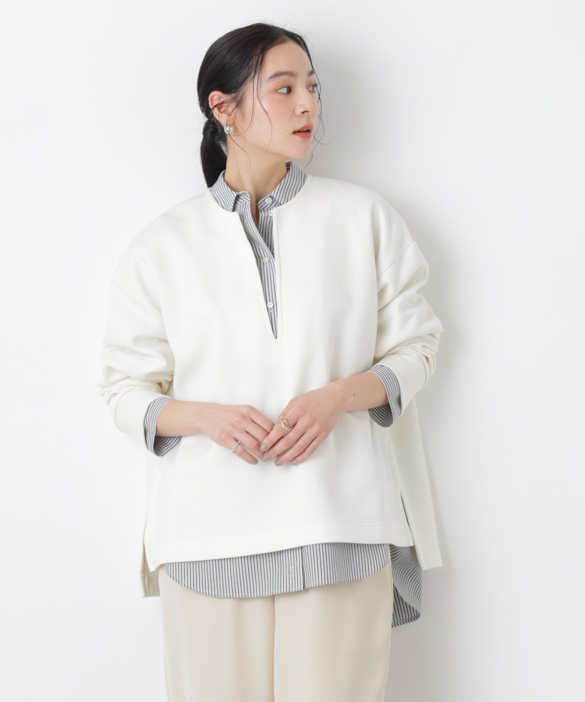 nano･universe「2wayオーバーシャツ」|シャツ・ブラウス|