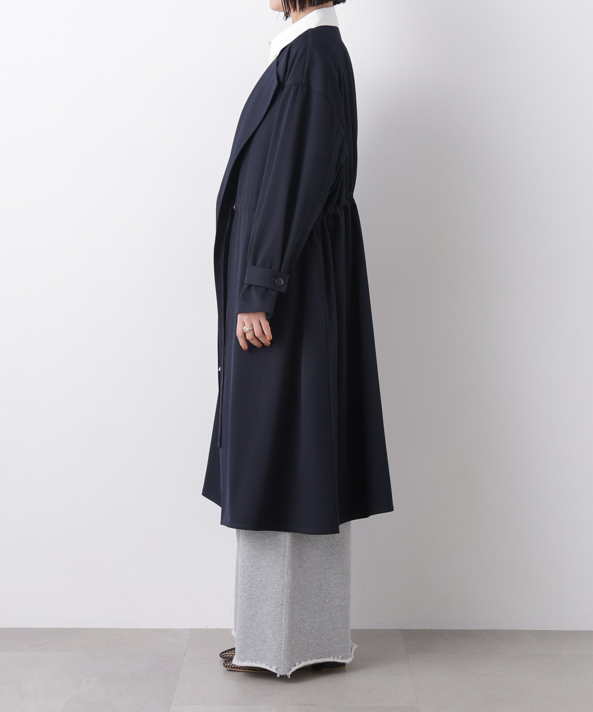 nano･universe「撥水&花粉ガード ドロストノーカラーコート」|その他|