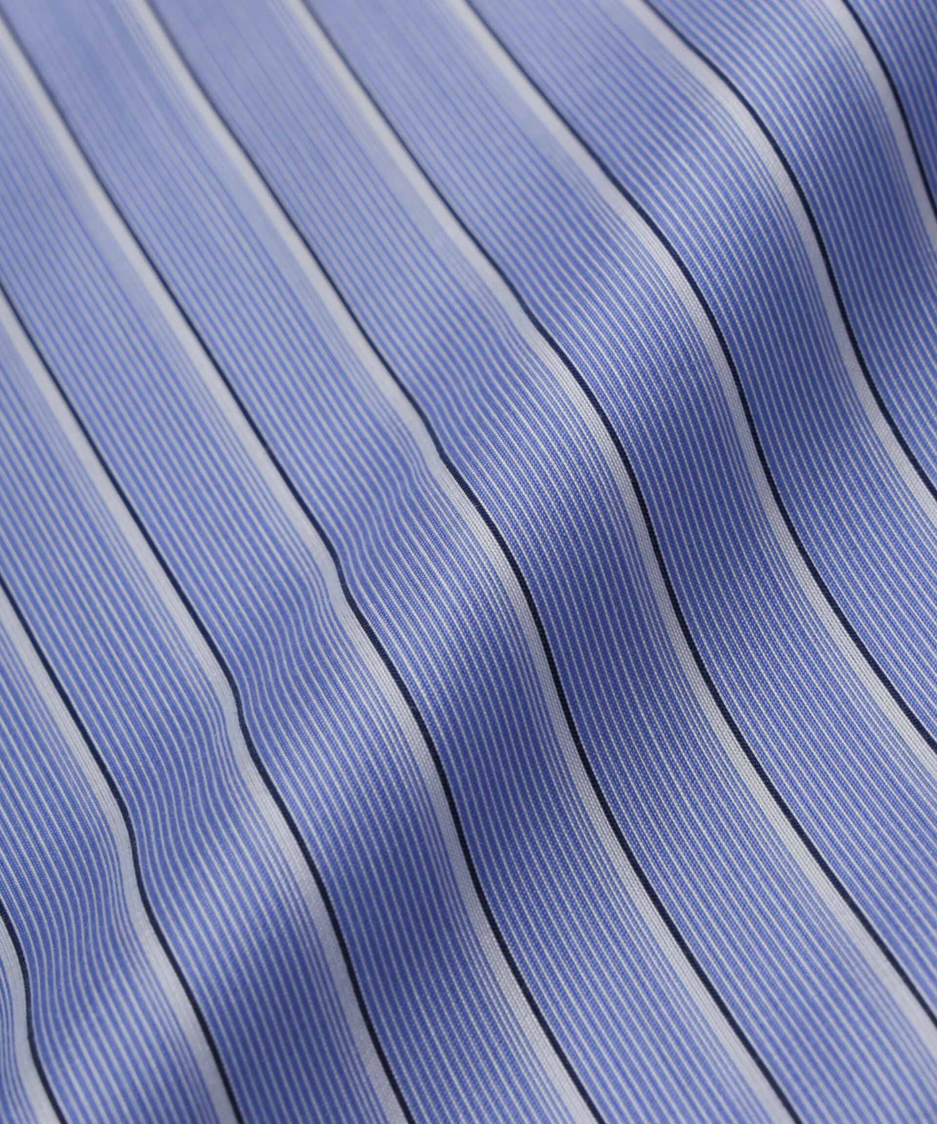 nano･universe「「OtoNANO」大人のワイドシャツバンドカラー ストライプ長袖」|シャツ・ブラウス|