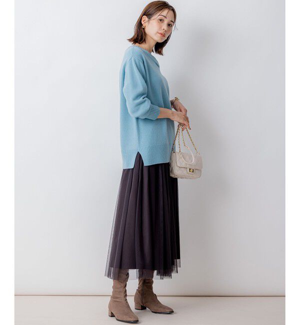 組曲「【WEB限定】ウールカシミヤミックスVネック ニット」|ニット・セーター|