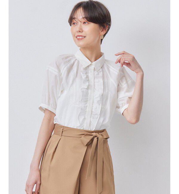 組曲「【WEB限定】ナチュラルローン フリルブラウス」|シャツ・ブラウス|