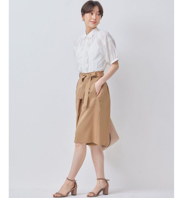 組曲「【WEB限定】ナチュラルローン フリルブラウス」|シャツ・ブラウス|