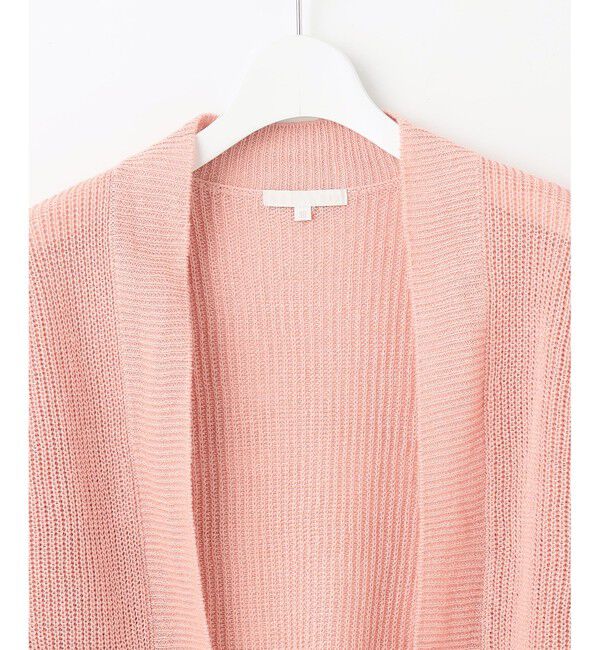 自由区「【WEB限定カラーあり・洗える】リネンミドルゲージニット カーディガン」|カーディガン|