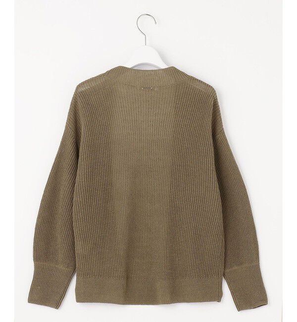 自由区「【WEB限定カラーあり・洗える】リネンミドルゲージニット カーディガン」|カーディガン|