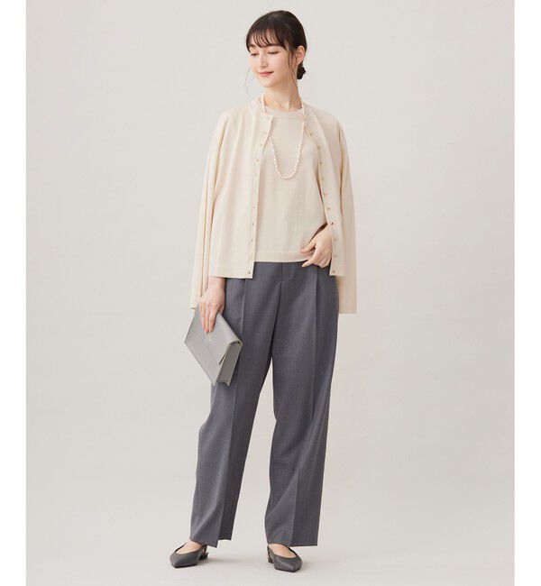 自由区「【アンサンブル対応・洗える】アセテートコットン カーディガン」|カーディガン|